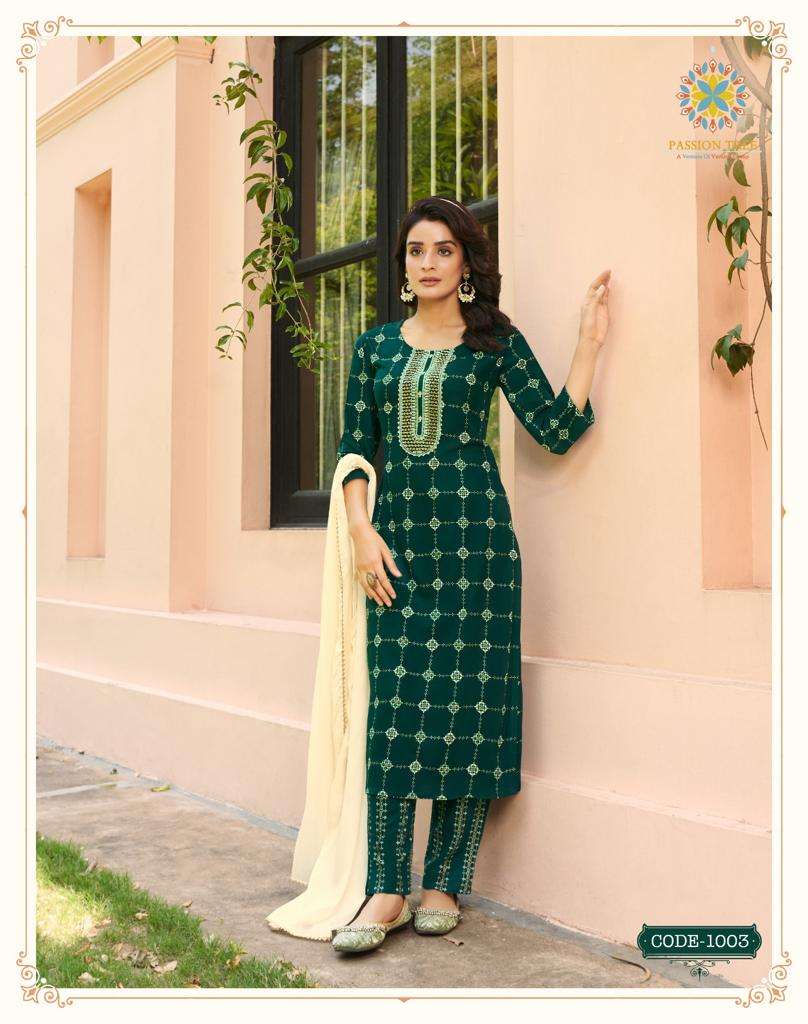 Passion Tree HARVI VOL-1 RAYON Kurti Wholesale catalog