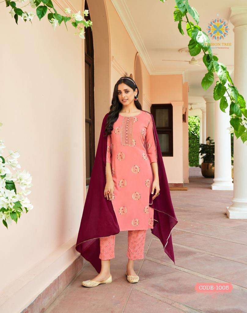 Passion Tree HARVI VOL-1 RAYON Kurti Wholesale catalog