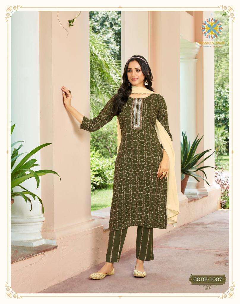 Passion Tree HARVI VOL-1 RAYON Kurti Wholesale catalog