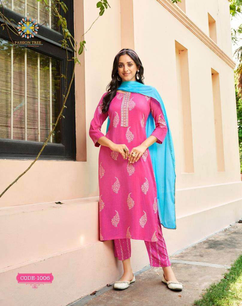 Passion Tree HARVI VOL-1 RAYON Kurti Wholesale catalog