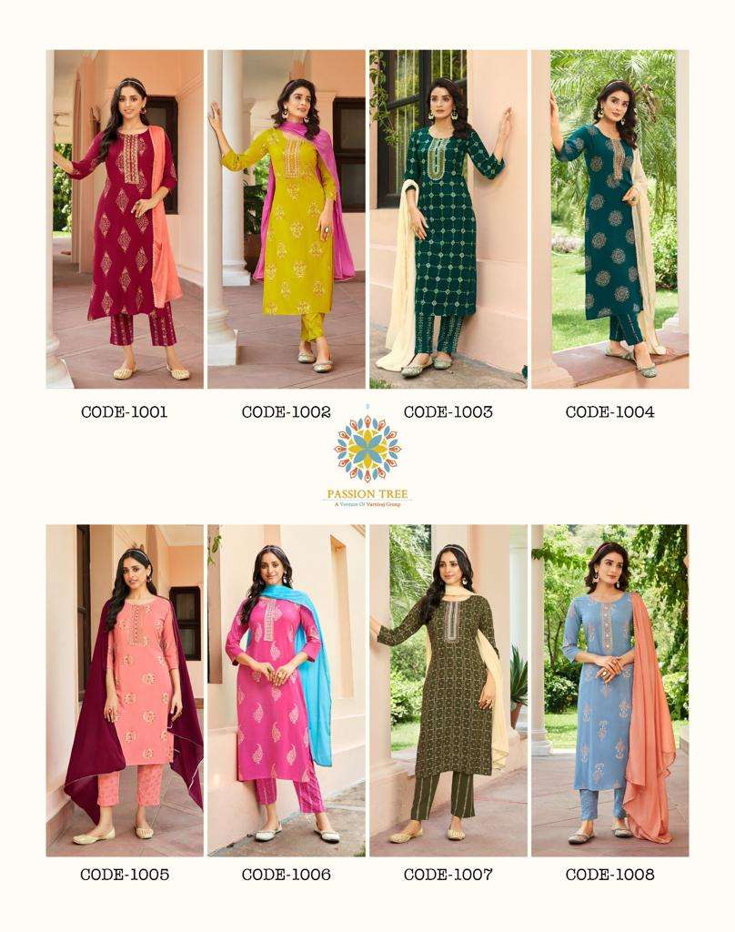 Passion Tree HARVI VOL-1 RAYON Kurti Wholesale catalog