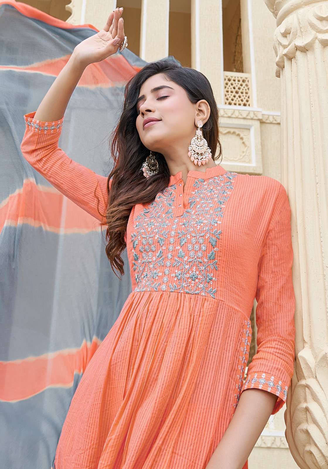 PINK MIRROR FAIRYTALES Naira cut Kurti Wholesale catalog