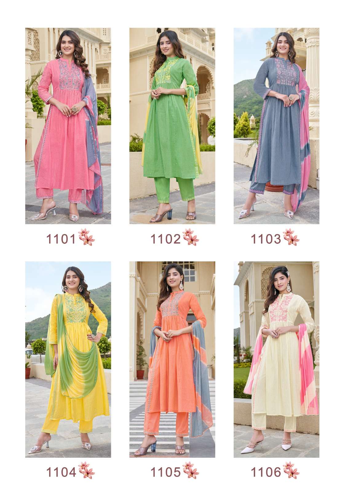 PINK MIRROR FAIRYTALES Naira cut Kurti Wholesale catalog