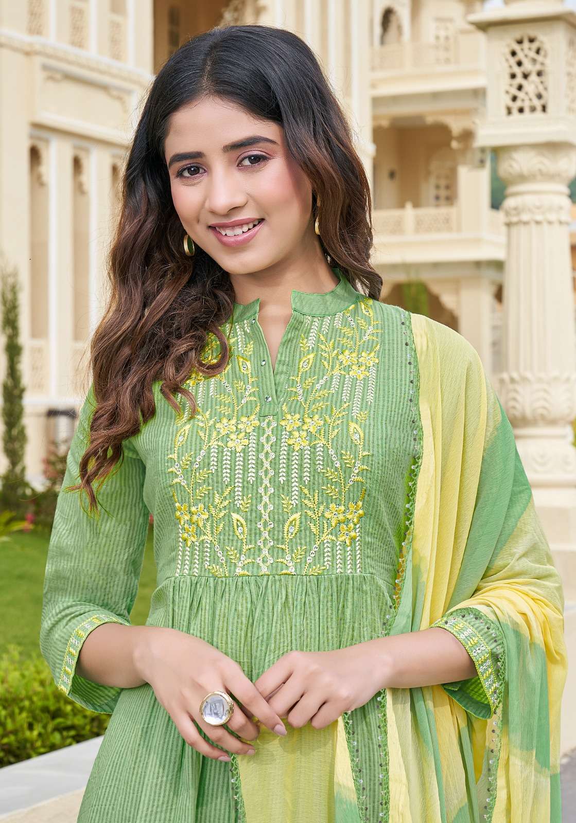 PINK MIRROR FAIRYTALES Naira cut Kurti Wholesale catalog