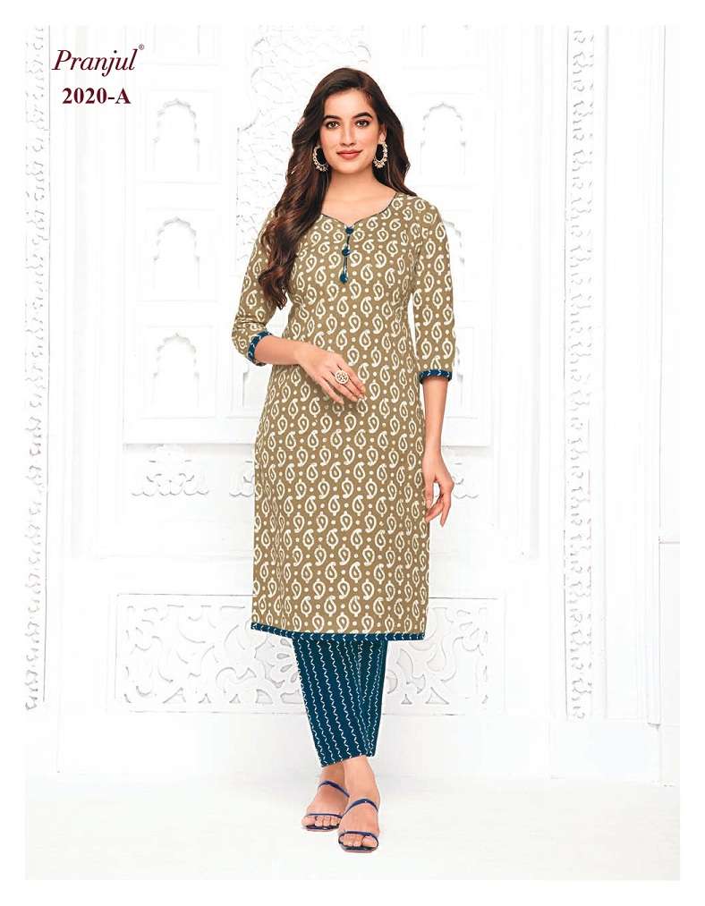 Pranjul Pihu Vol-20 – Kurti With Pant - Wholesale Catalog