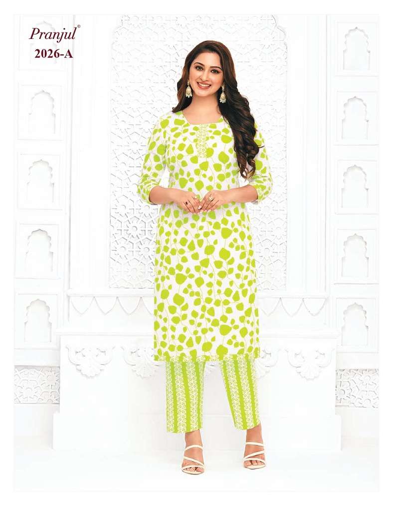 PRANJUL READY MADE COTTON PRINTRD KURTIS SINGLE - textiledeal.in