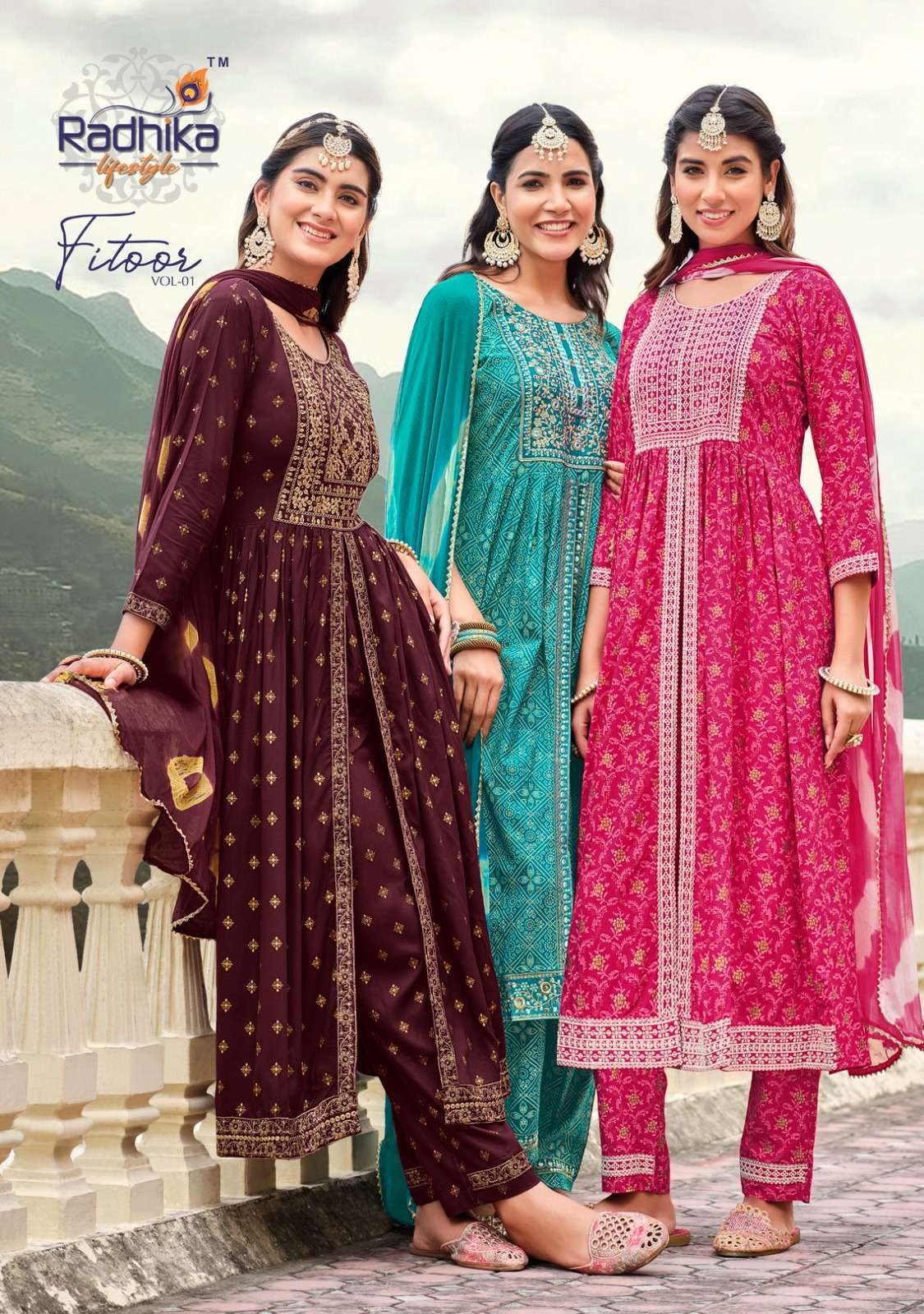 RADHIKA LIFE STYLE FITOOR vol-1 GOWN Kurti Wholesale catalog