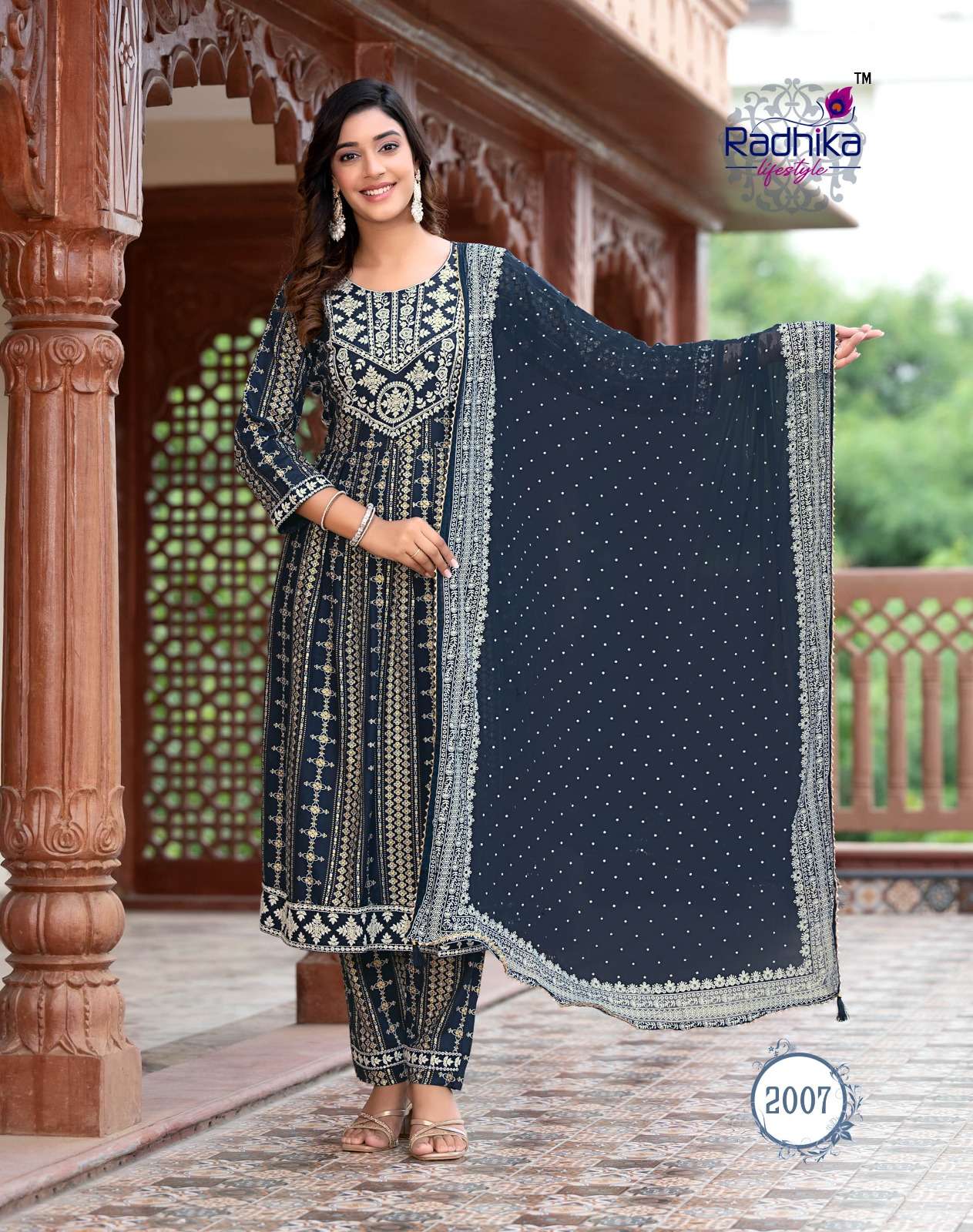 RADHIKA LIFE STYLE   PARAMPARA  vol -2  NAYRA CUT GOWN Kurti Wholesale catalog