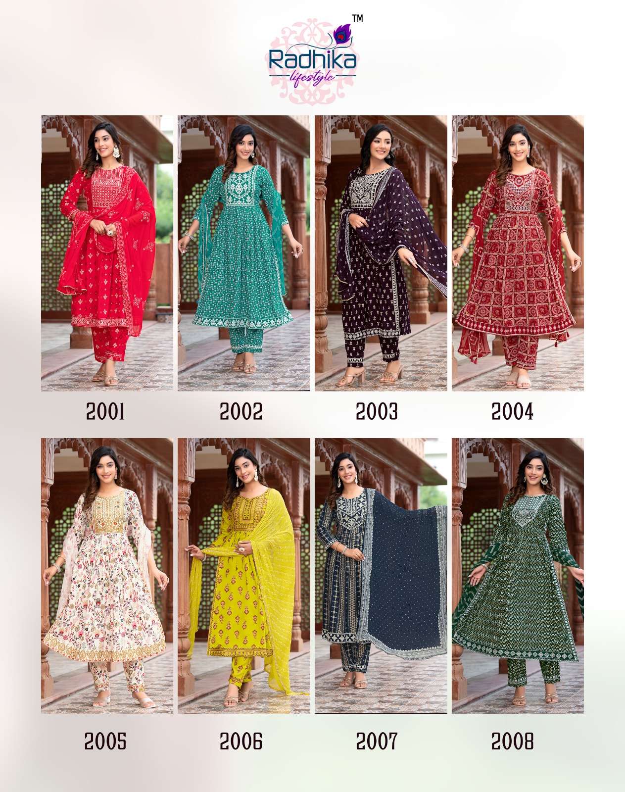 RADHIKA LIFE STYLE   PARAMPARA  vol -2  NAYRA CUT GOWN Kurti Wholesale catalog