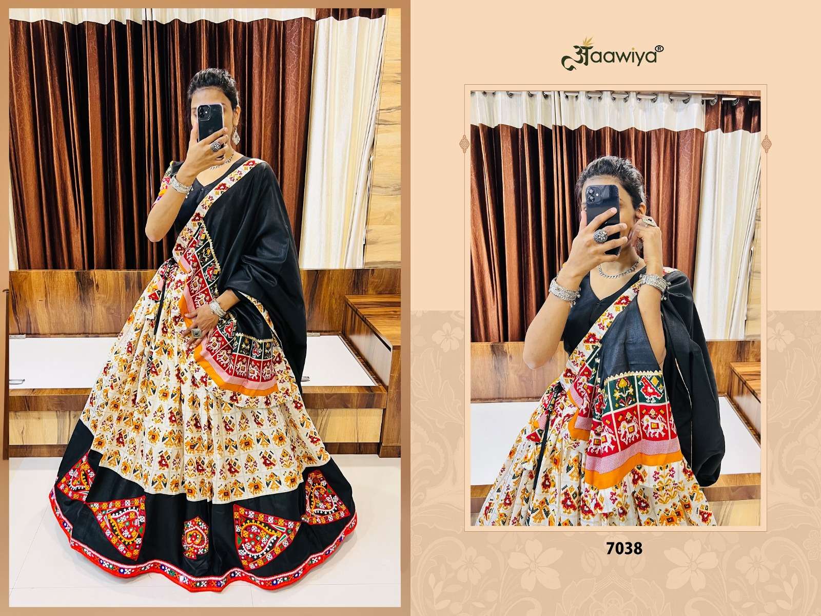RAJWADI VOL - 7 D - 7038 AAWIYA NAVRATRI SPECIAL TRADITIONAL LEHENGA CHOLI WHOLESALE CATALOG