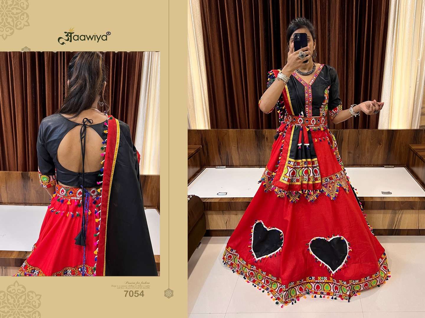 RAJWADI VOL -8  7054 AAWIYA NAVRATRI SPECIAL TRADITIONAL LEHENGA CHOLI WHOLESALE CATALOG 