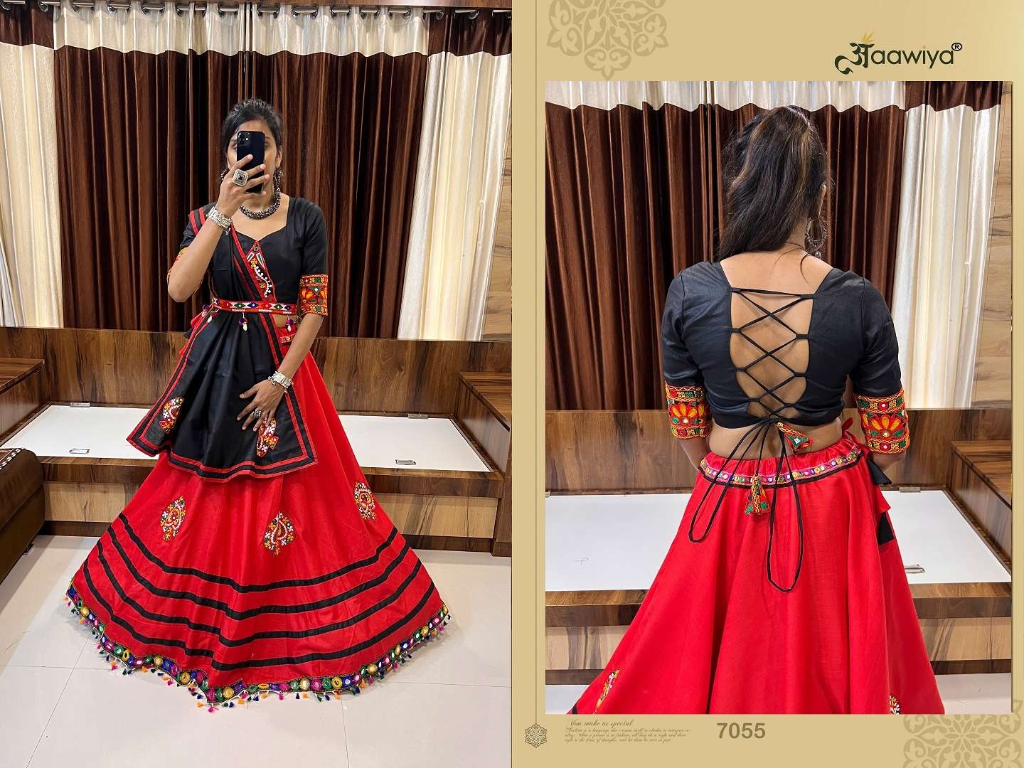 RAJWADI VOL -8  7055 AAWIYA NAVRATRI SPECIAL TRADITIONAL LEHENGA CHOLI WHOLESALE CATALOG 