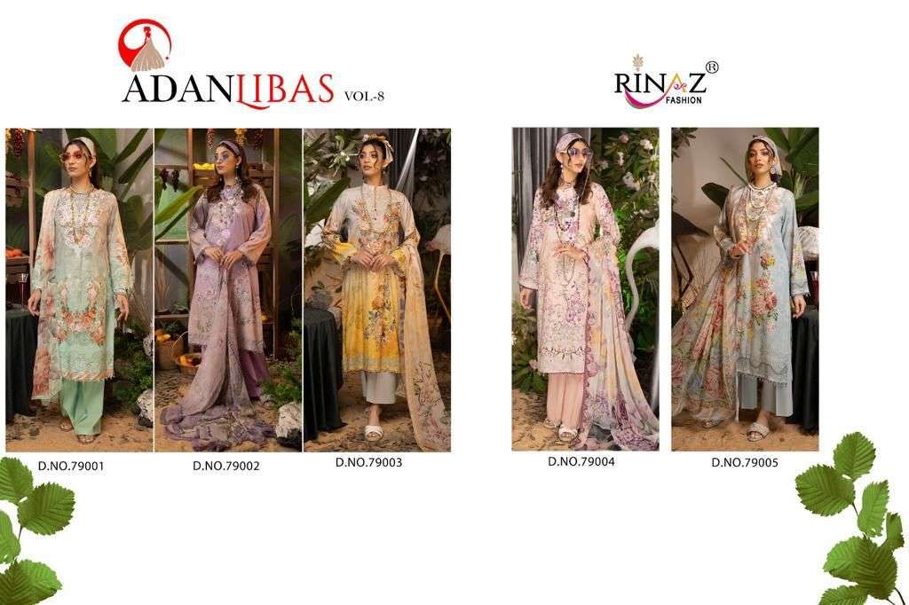 RINAZ-FASHION ADAN LIBAS VOL.-8 Mull Cotton print Salwar Kameez Wholesale catalog