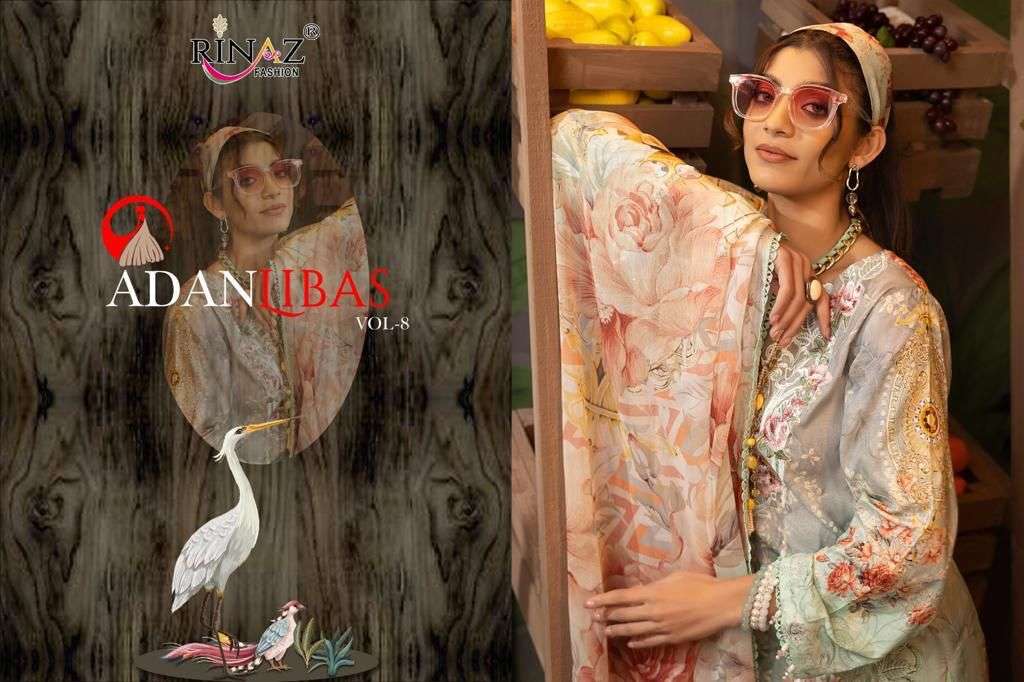 RINAZ-FASHION ADAN LIBAS VOL.-8 Mull Cotton print Salwar Kameez Wholesale catalog