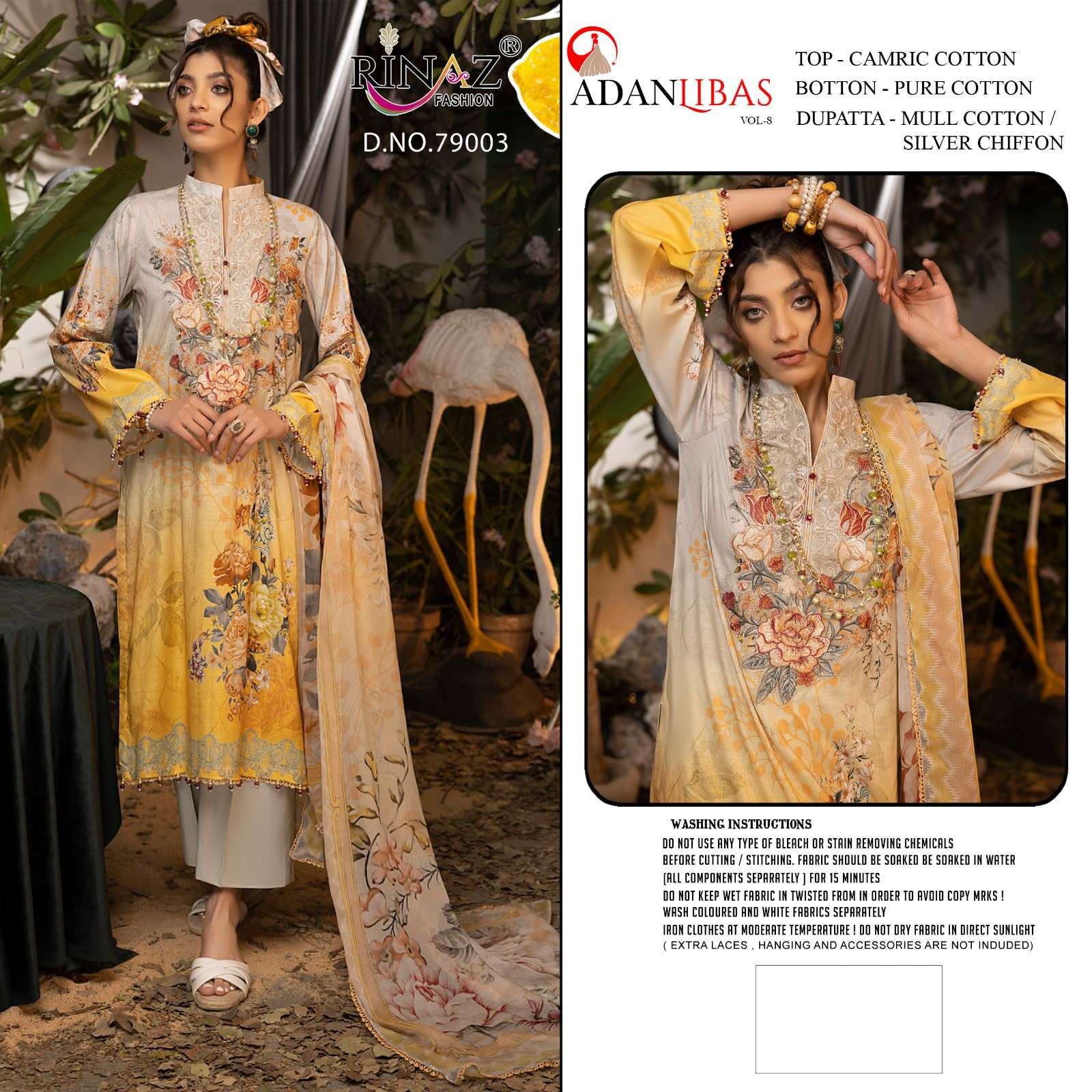 RINAZ-FASHION ADAN LIBAS VOL.-8 Mull Cotton print Salwar Kameez Wholesale catalog