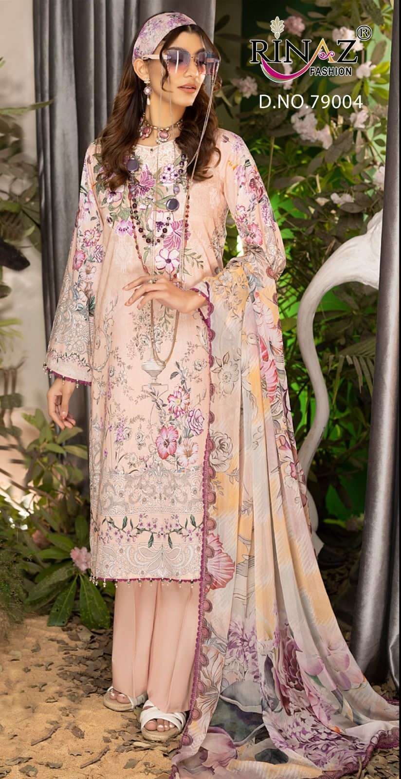 RINAZ-FASHION ADAN LIBAS VOL.-8 Silver Chiffon Print  Salwar Kameez Wholesale catalog