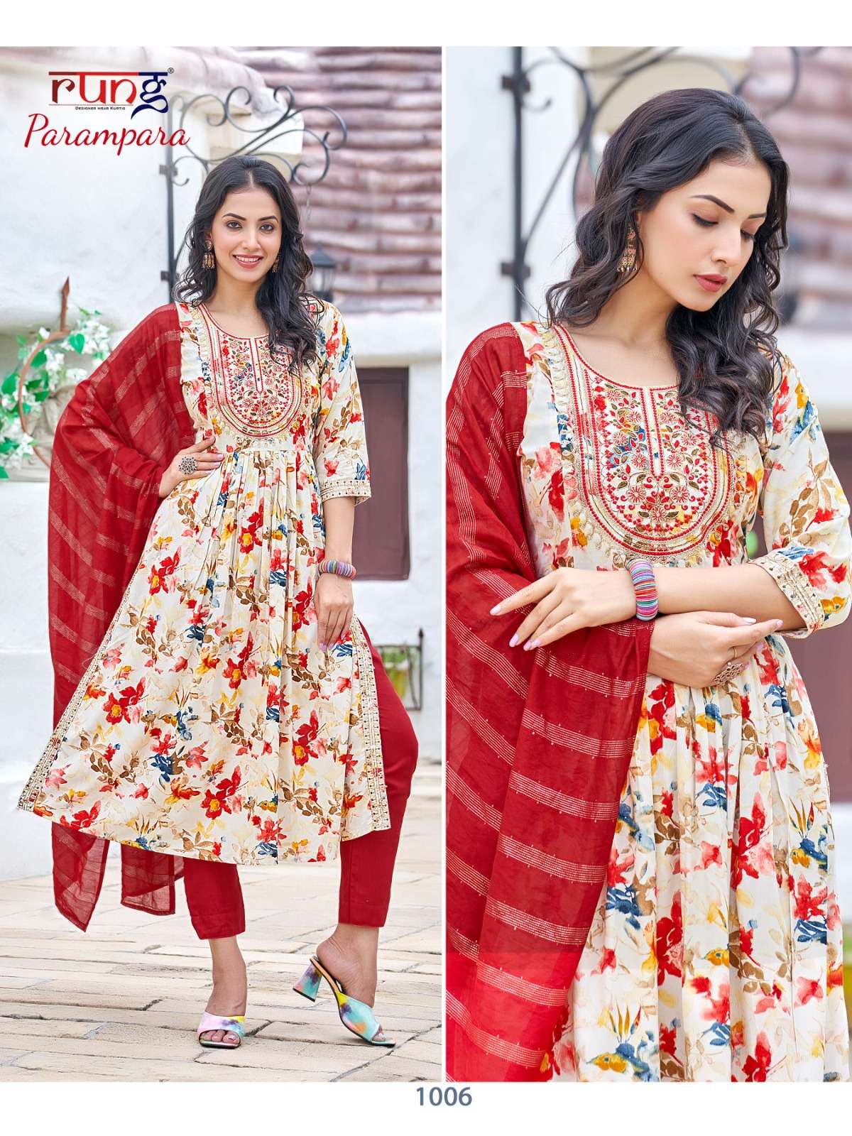 RUNG PARAMPARA RIYON  Kurti Wholesale catalog