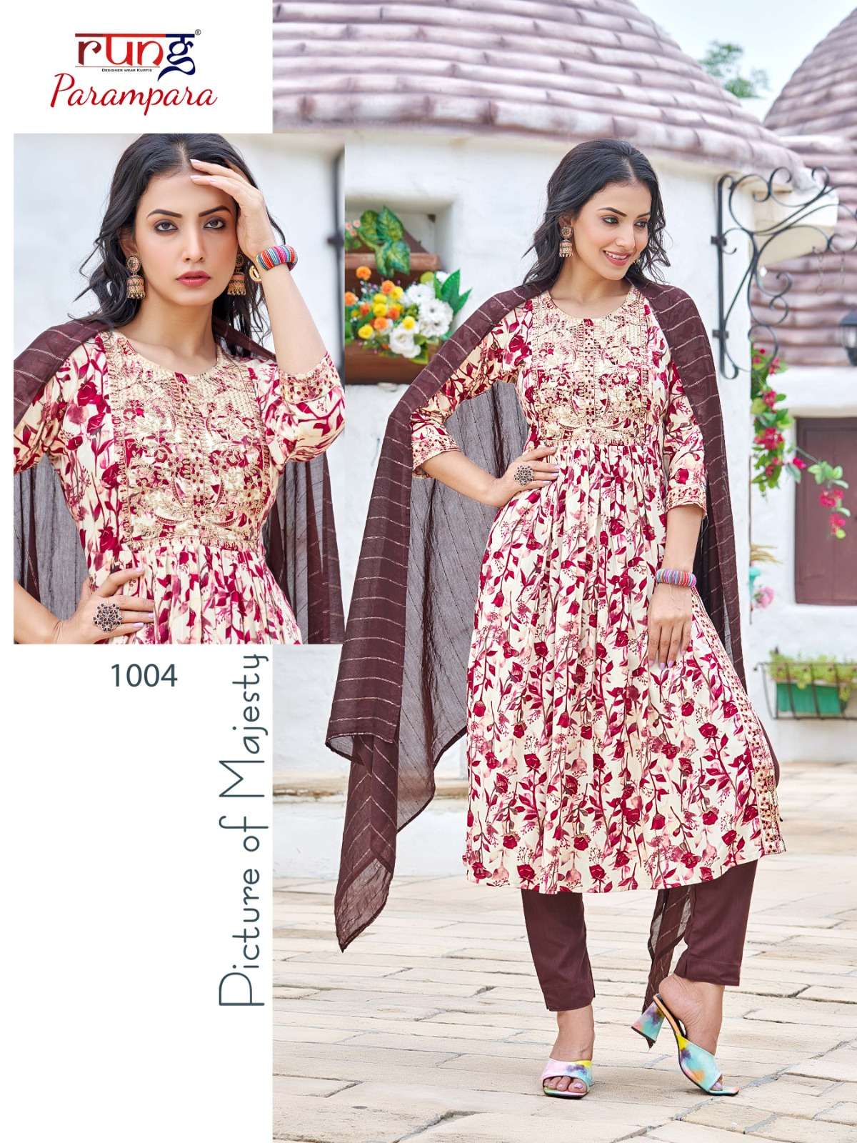 RUNG PARAMPARA RIYON  Kurti Wholesale catalog