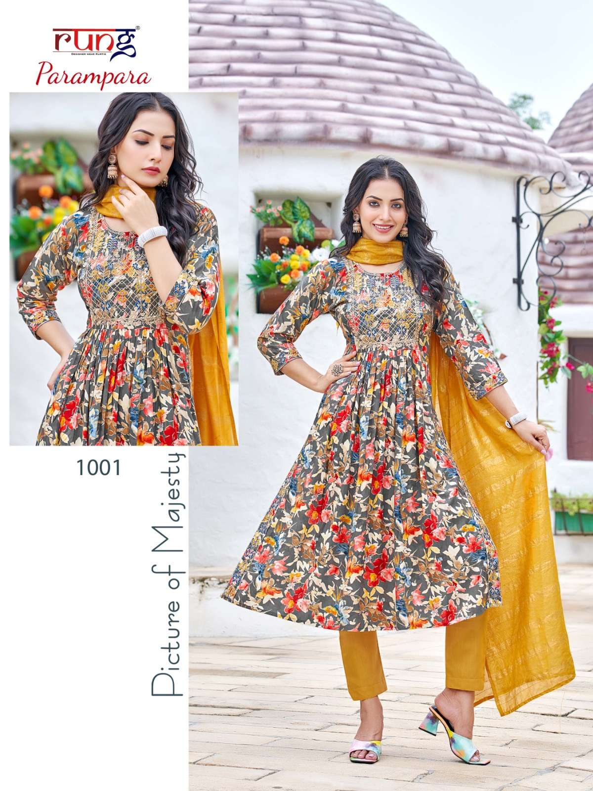 RUNG PARAMPARA RIYON  Kurti Wholesale catalog