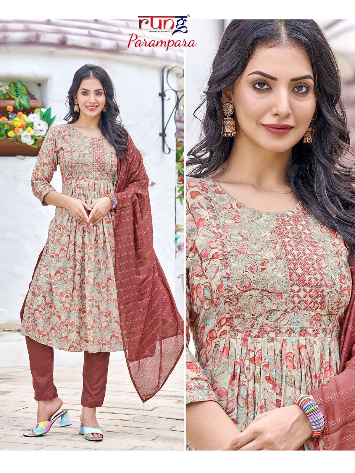 RUNG PARAMPARA RIYON  Kurti Wholesale catalog