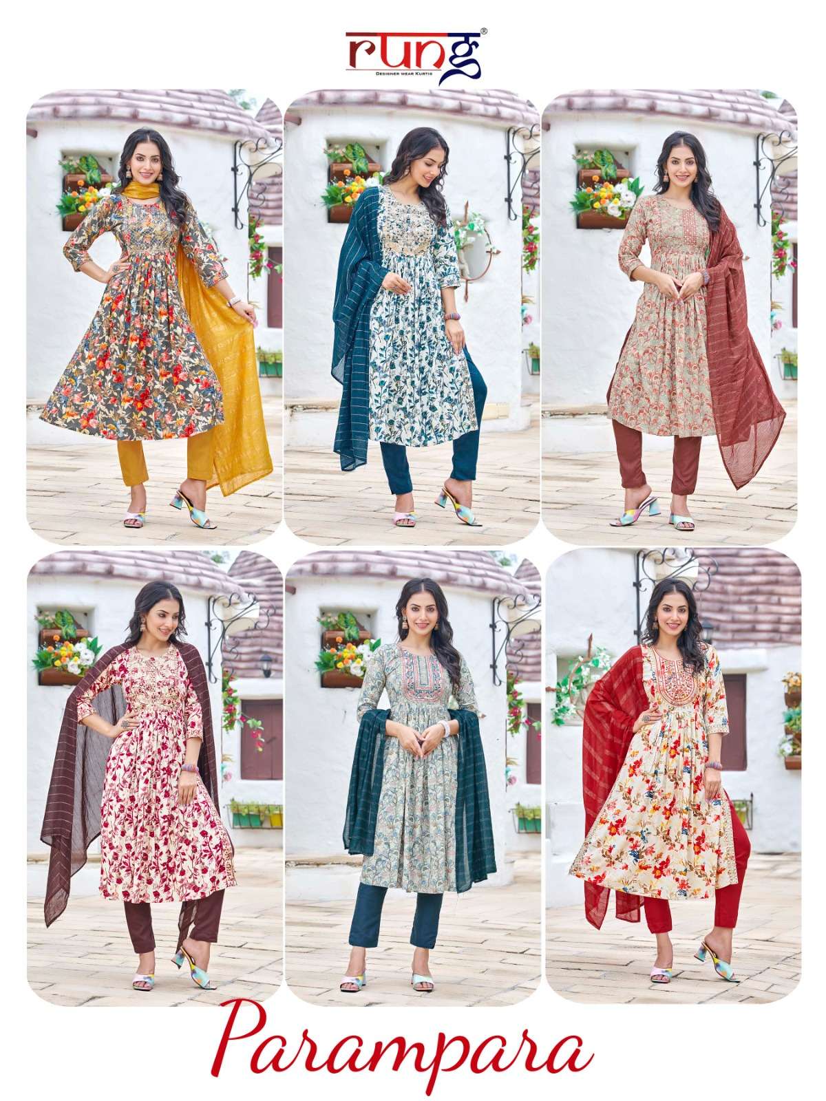 RUNG PARAMPARA RIYON  Kurti Wholesale catalog