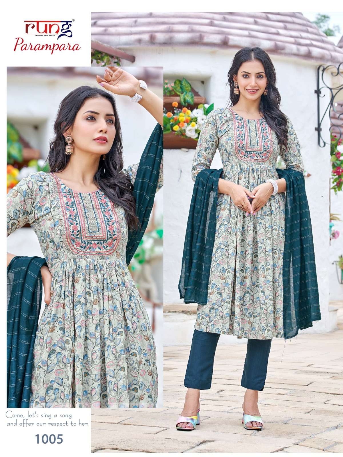 RUNG PARAMPARA RIYON  Kurti Wholesale catalog