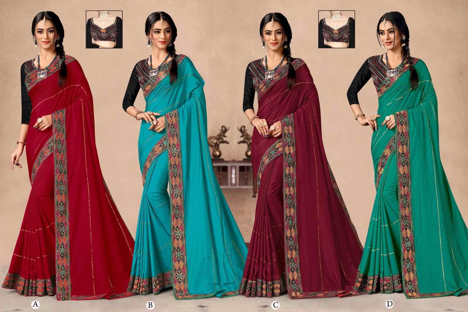 RUTVI  BY RONISHA SAREE  FANCY FABRICS  SIROSKI DIAMOND AND EMBROIDERY WORK LACE SUPER HIT COLLECTION 