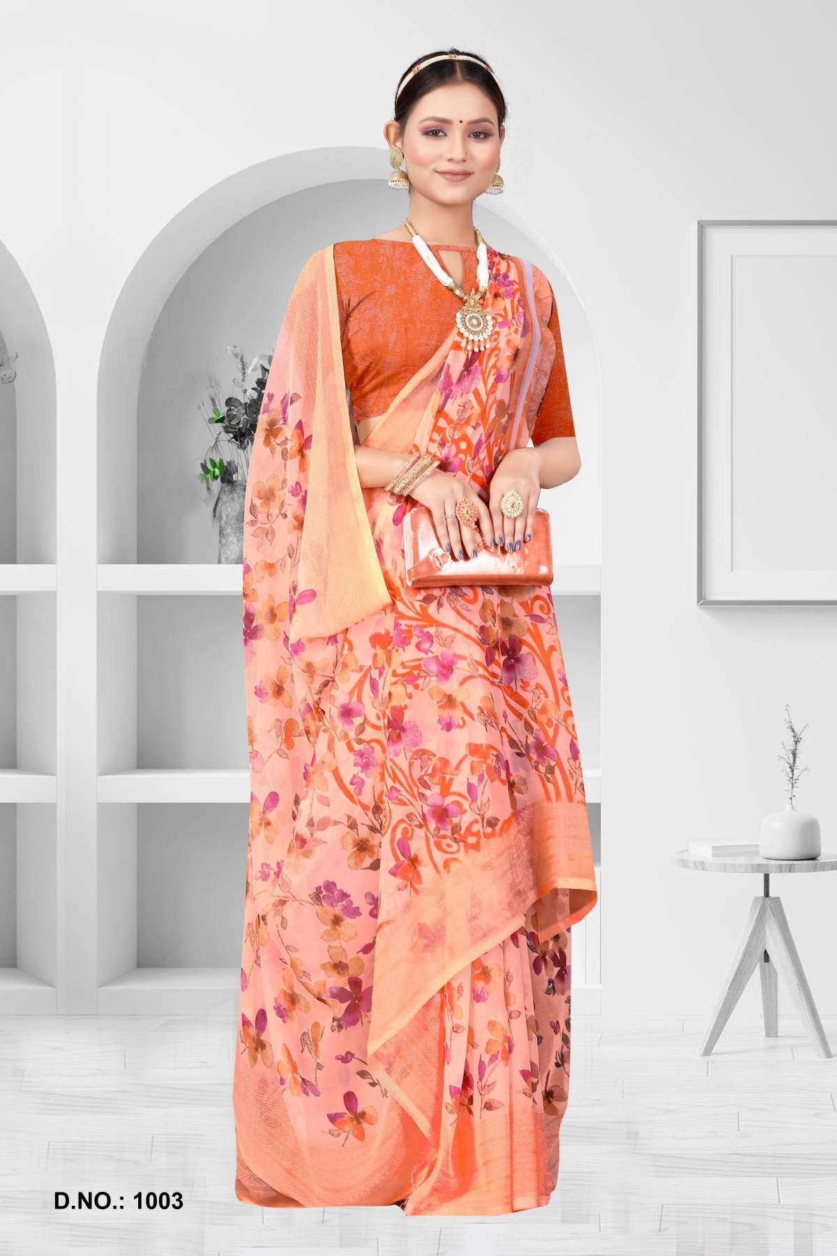 Saroj Star Chiffon Vol-1 Designer Floral Printed Saree Wholesale catalog