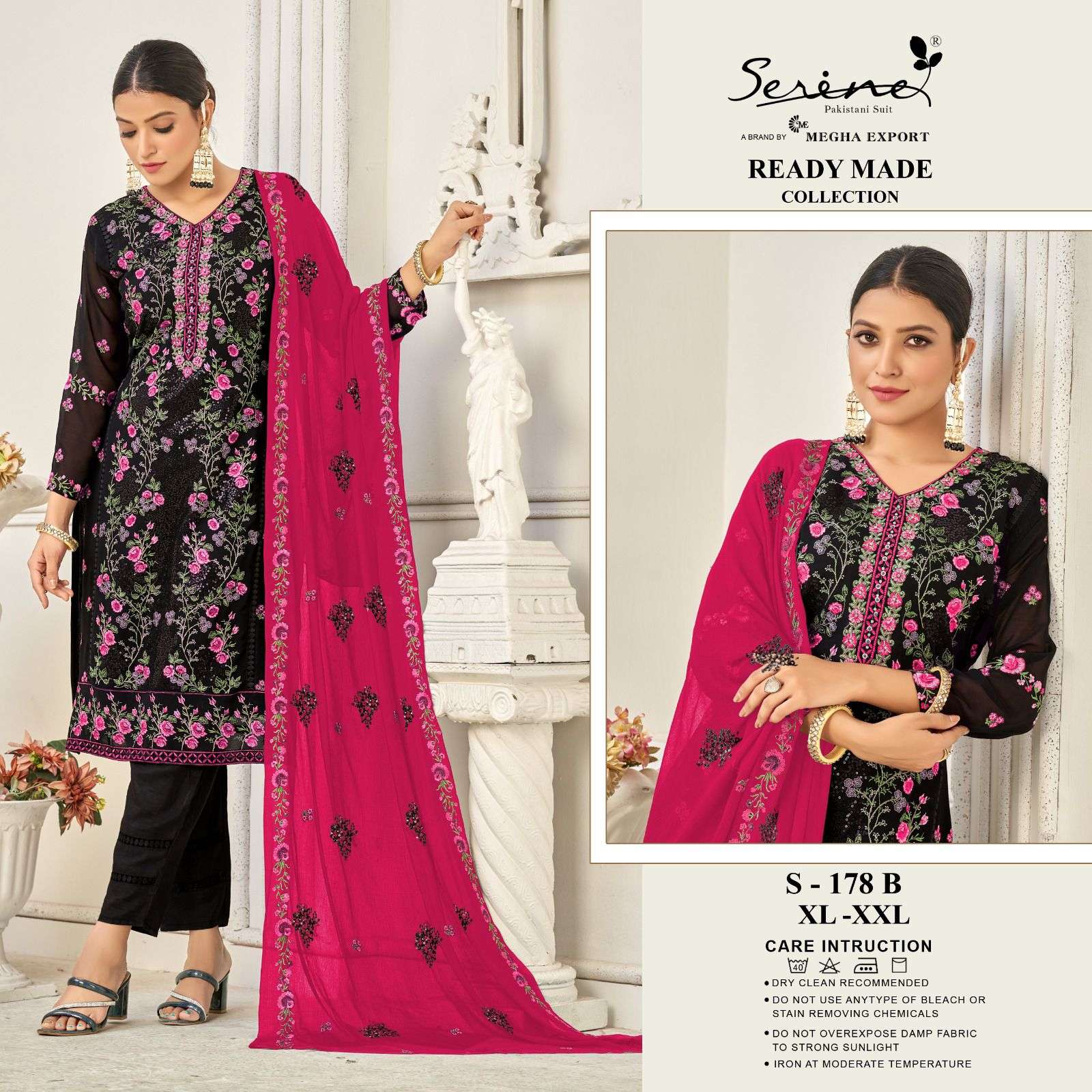 Serine S 178 Heavy Georgette Pakistani Ready Made Suits Wholesale catalog
