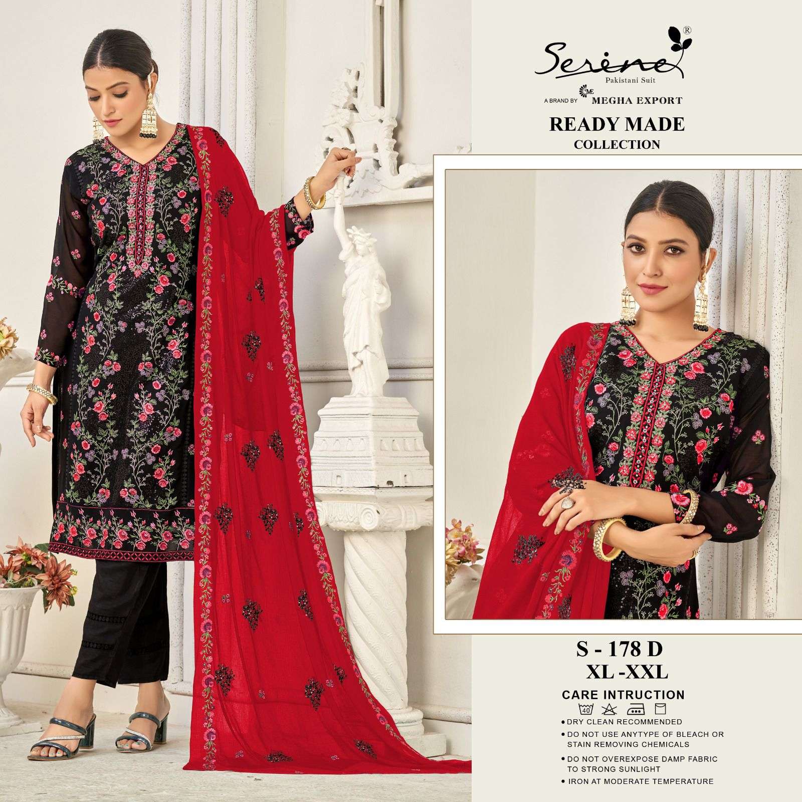 Serine S 178 Heavy Georgette Pakistani Ready Made Suits Wholesale catalog