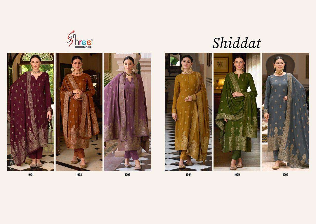 SHIDDAT URE VISCOSE JECORD PASMINA Salwar Kameez Wholesale catalog