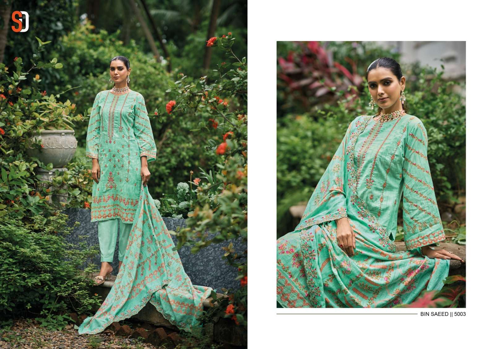 Shraddha Bin Saeed Lawn Collrction Vol 5 Pakistani Salwar Suits Wholesale catalog