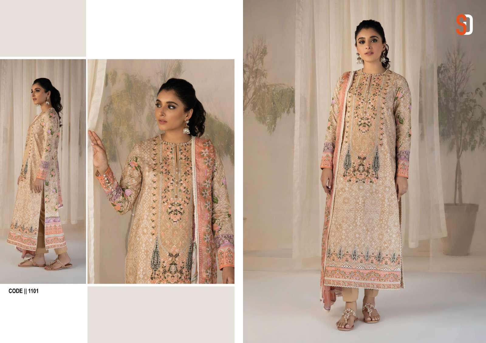 Shraddha Vintage Vol 11 Chiffon Dupatta Salwar Kameez Wholesale catalog