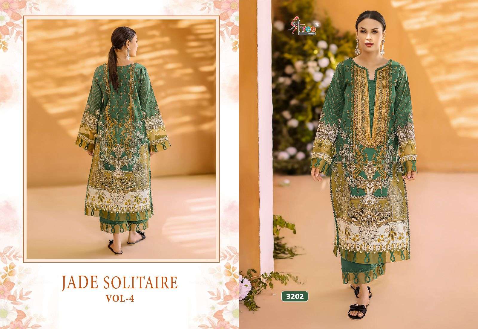 Shree Jade Solitaire Vol 4 Cotton Dupatta Pakistani Salwar Suits Wholesale catalog