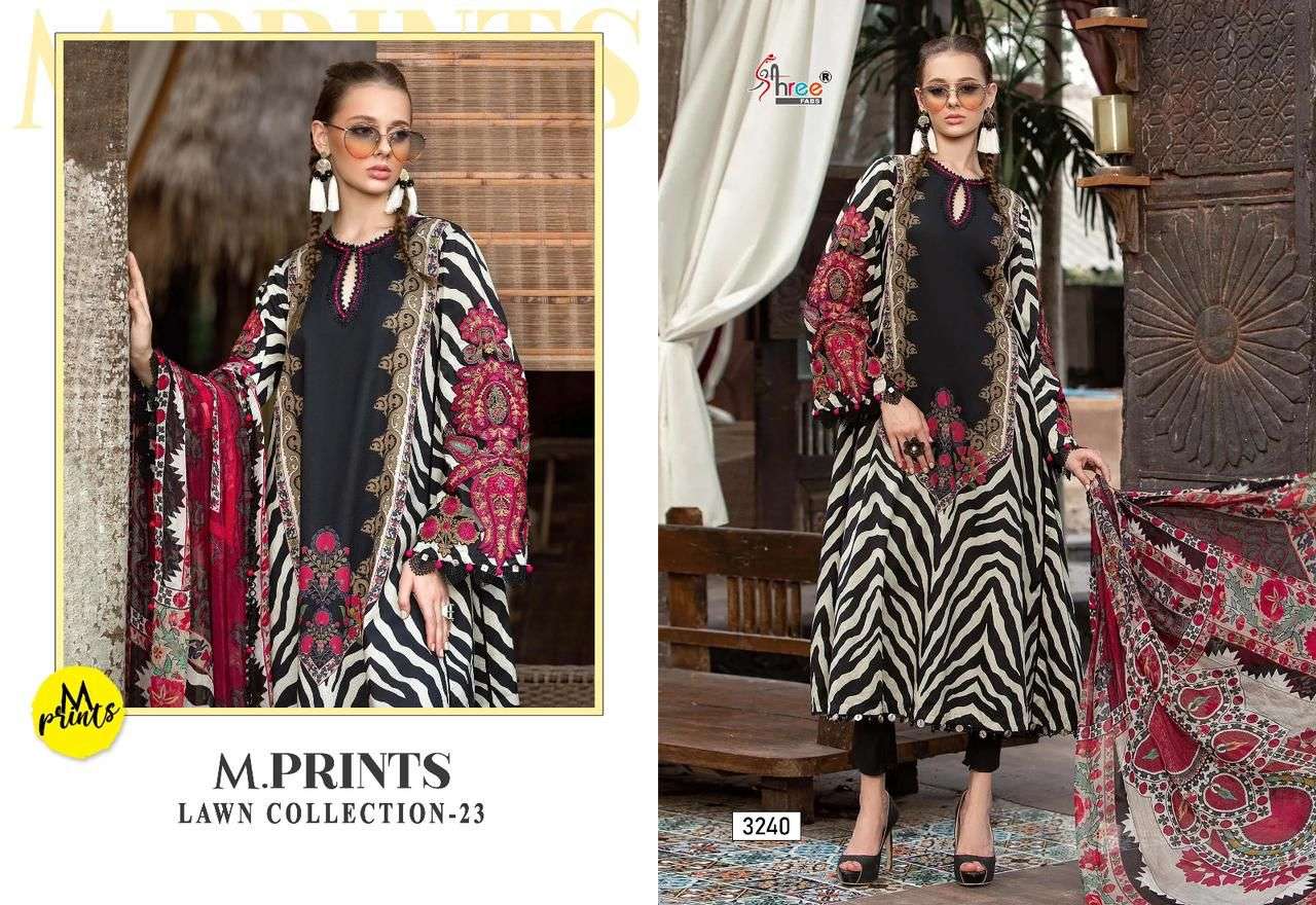  Shree M Prints Lawn Collection 23 Cotton Dupatta Salwar Suits Wholesale catalog