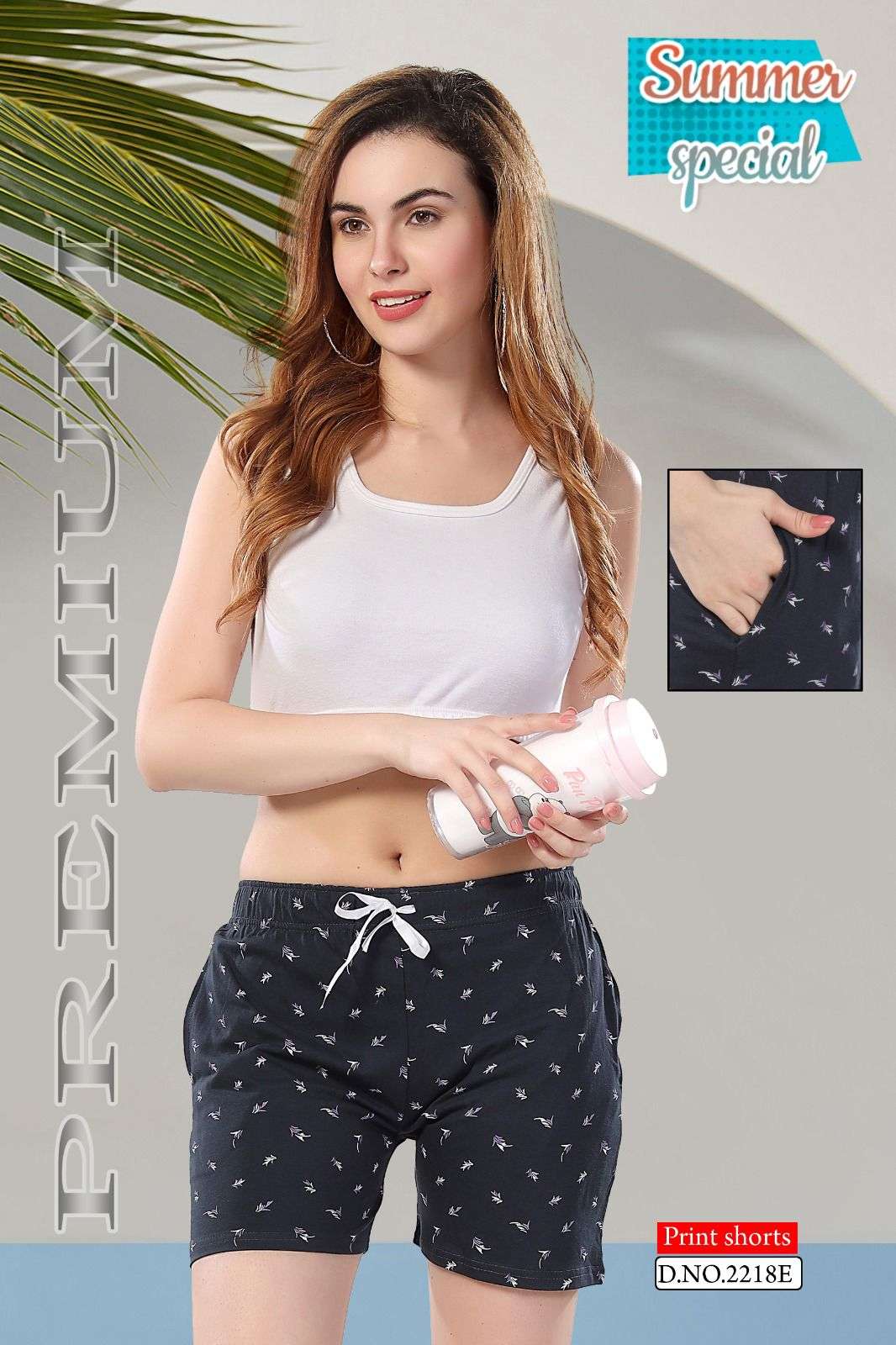SUMMER SPECIAL SHINKER SHORTS POCKET VOL.AT2218A Night suits