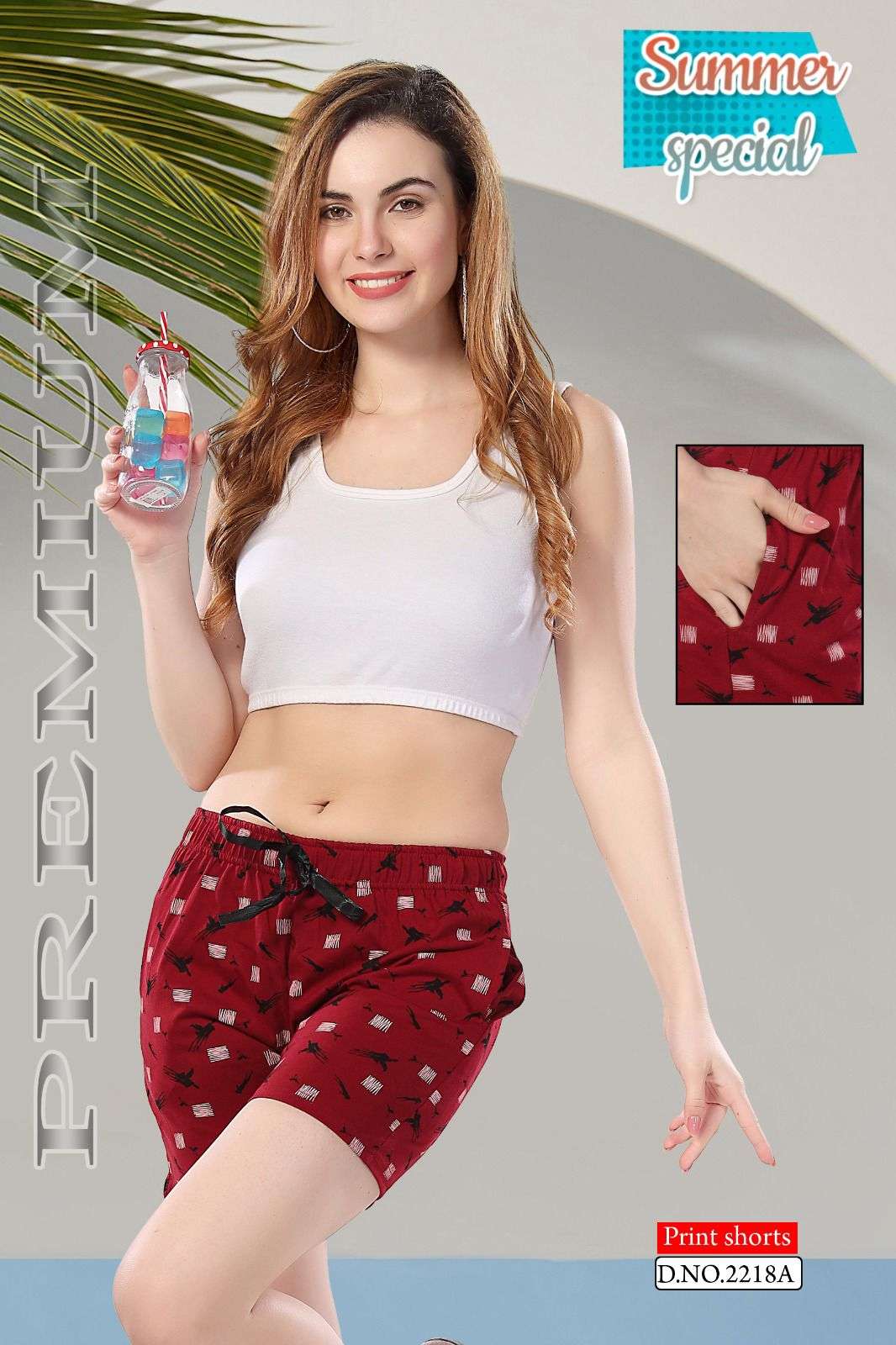 SUMMER SPECIAL SHINKER SHORTS POCKET VOL.AT2218A Night suits Wholesale catalog