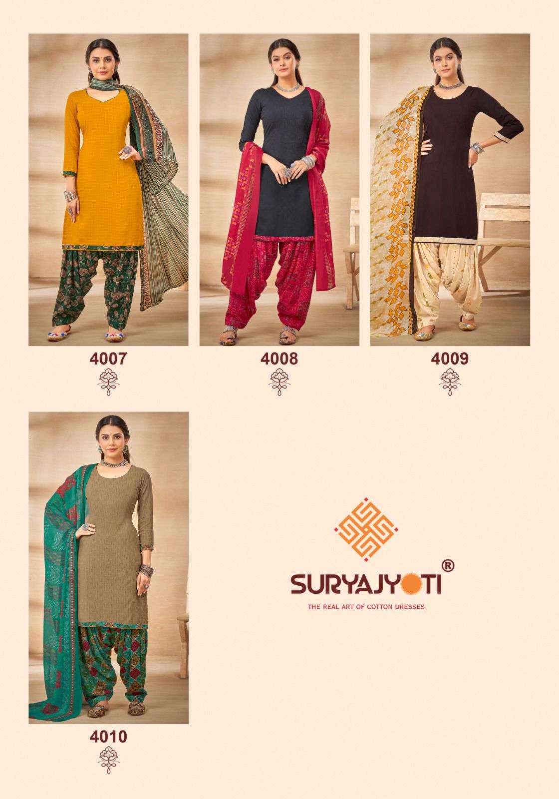 Suryajyoti Gulnar Vol-4 - Dress Material  - Wholesale Catalog 