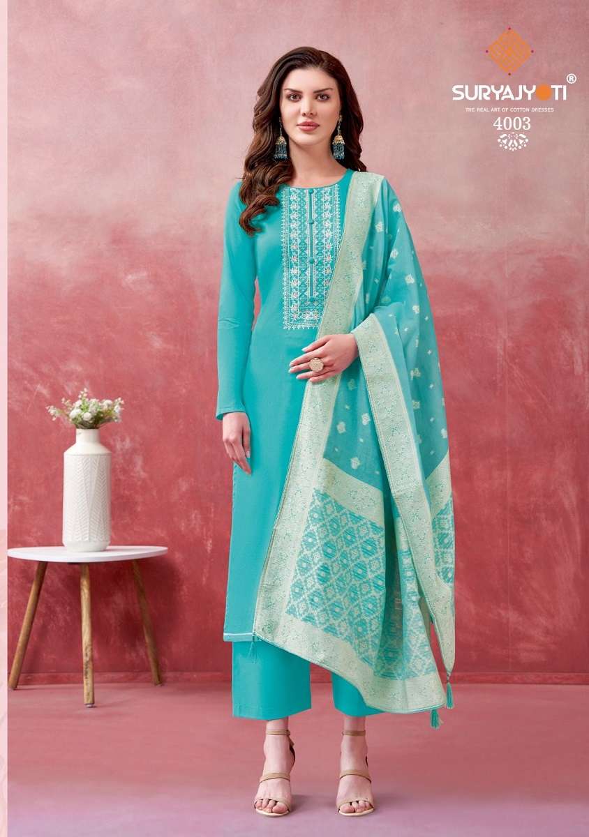 Suryajyoti Khanak Vol - 4 - Dress Material  - Wholesale Catalog