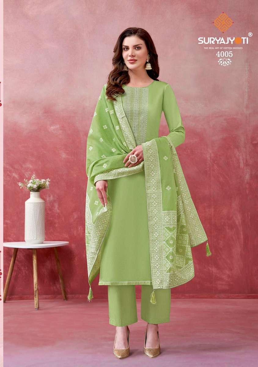 Suryajyoti Khanak Vol - 4 - Dress Material  - Wholesale Catalog