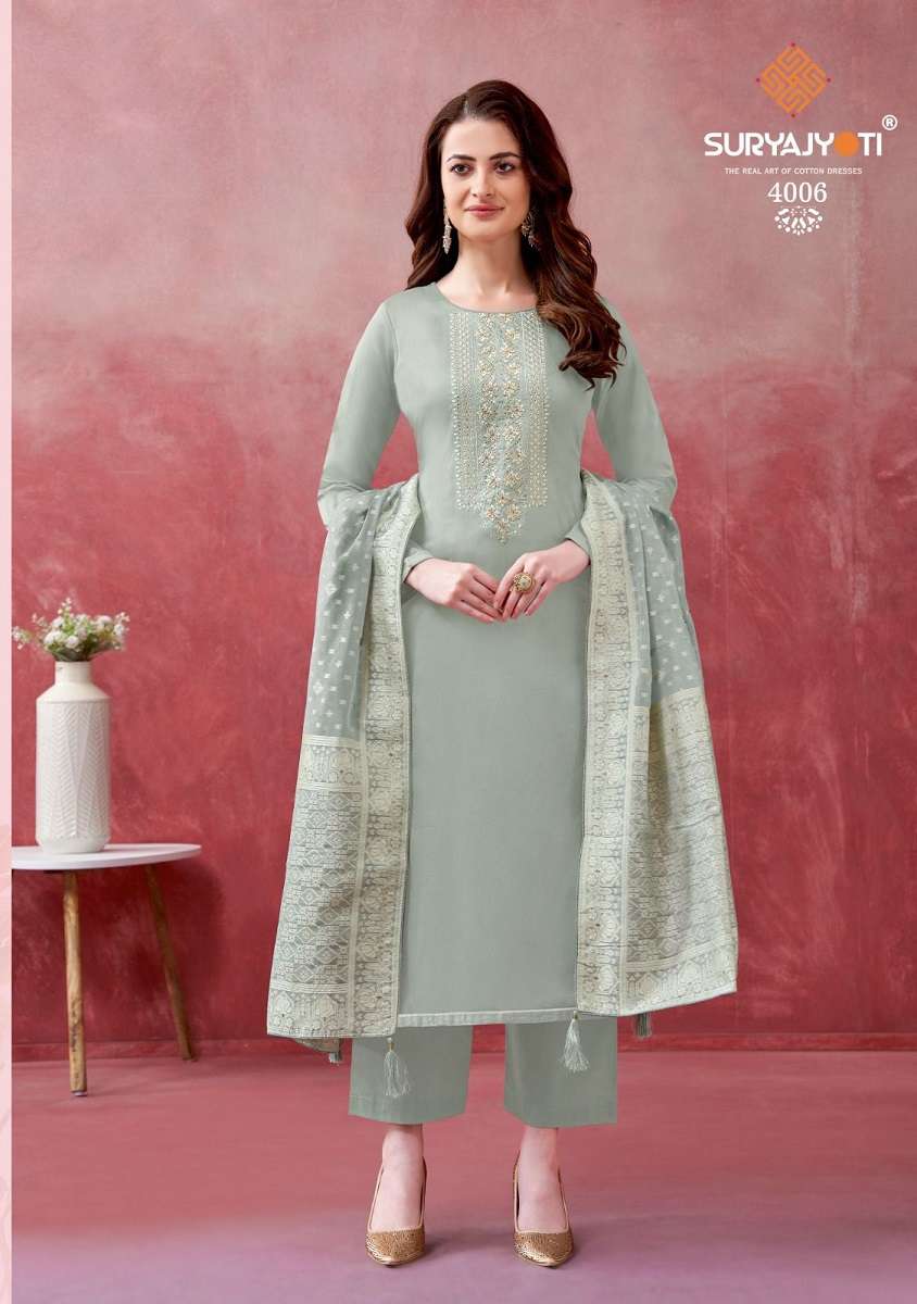Suryajyoti Khanak Vol - 4 - Dress Material  - Wholesale Catalog