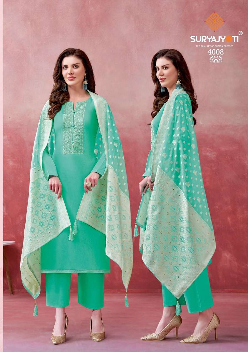 Suryajyoti Khanak Vol - 4 - Dress Material  - Wholesale Catalog