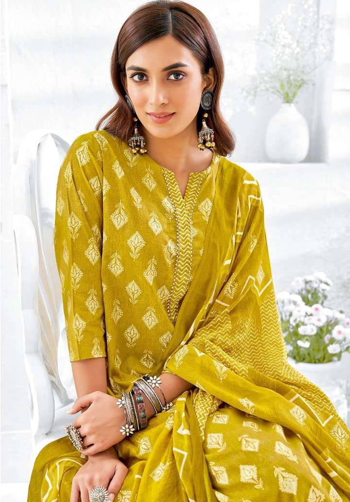 Suryajyoti Poshak Vol-1 - Kurti Pant With Dupatta - Wholesale Catalog