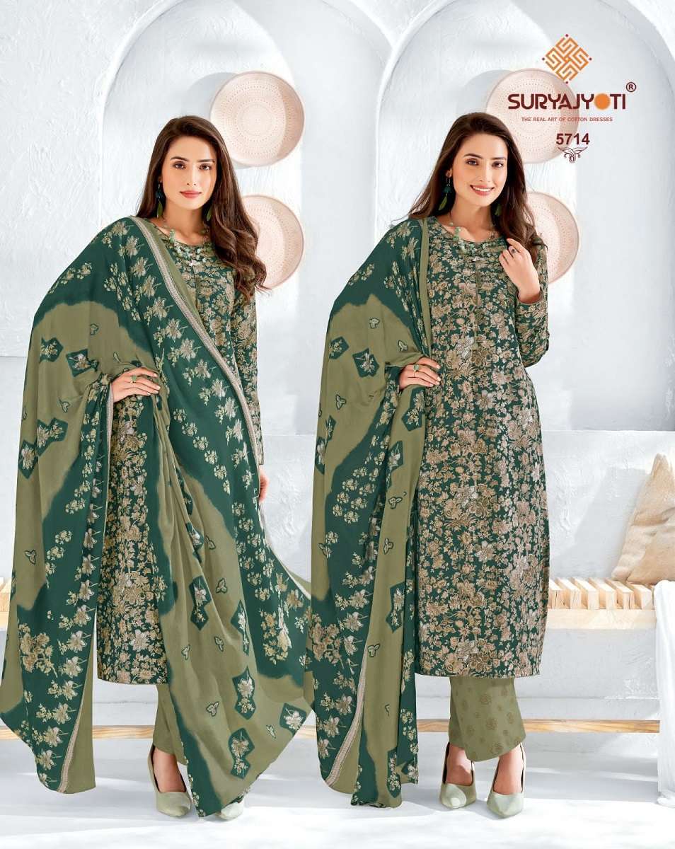 Suryajyoti Premium Trendy Cotton Vol-57 – Dress Material - Wholesale Catalog