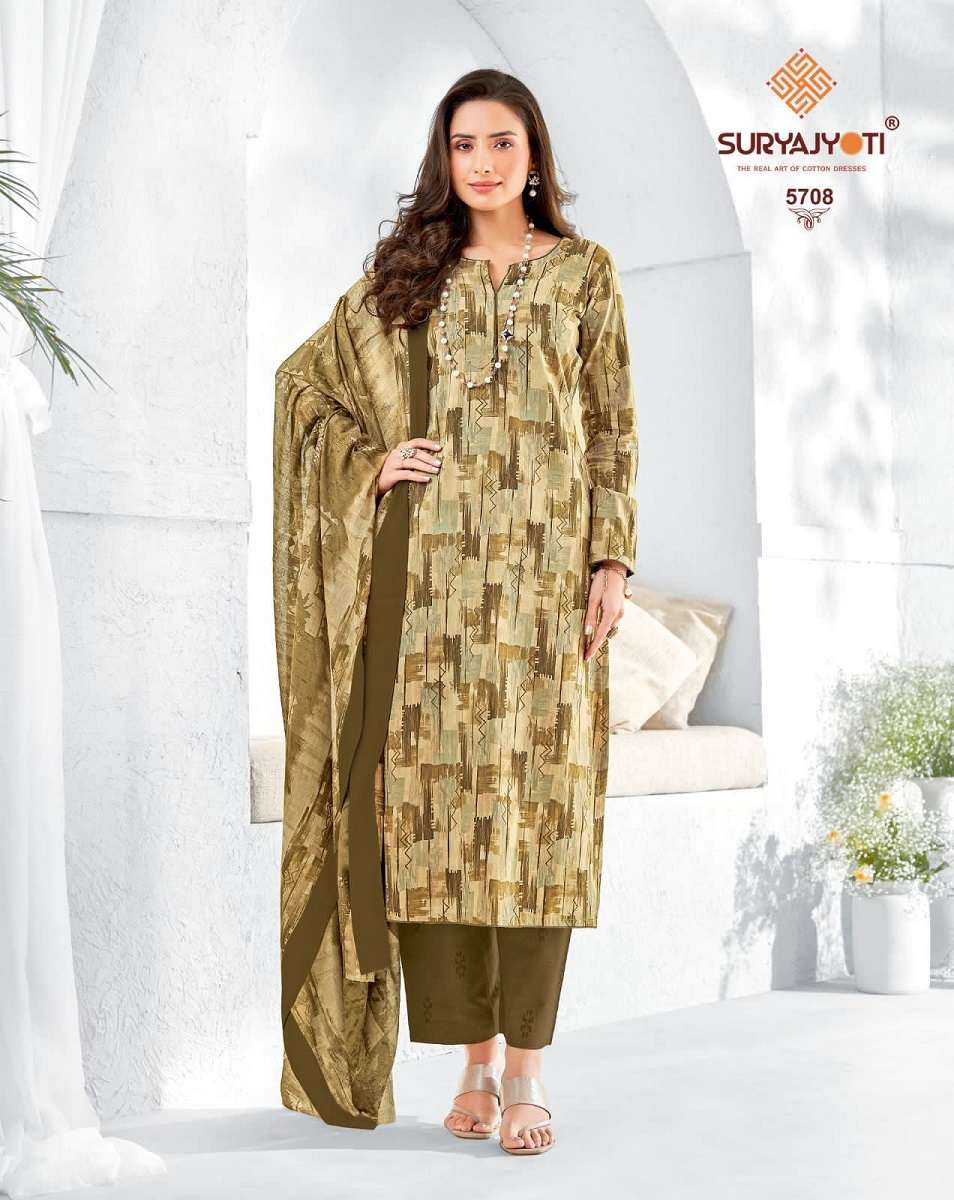 Suryajyoti Premium Trendy Cotton Vol-57 – Dress Material - Wholesale Catalog