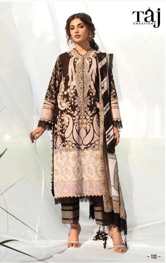 Taj Jade Solitaire Cotton Dupatta Pakistani Suits Wholesale catalog