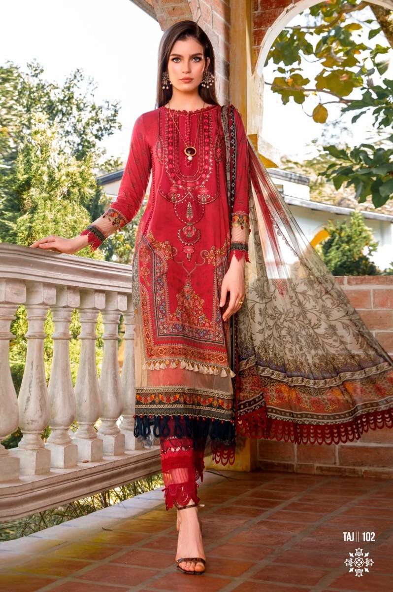 Taj Maria B M Prints Super Hit 2 Chiffon Dupatta Salwar Suits Wholesale catalog