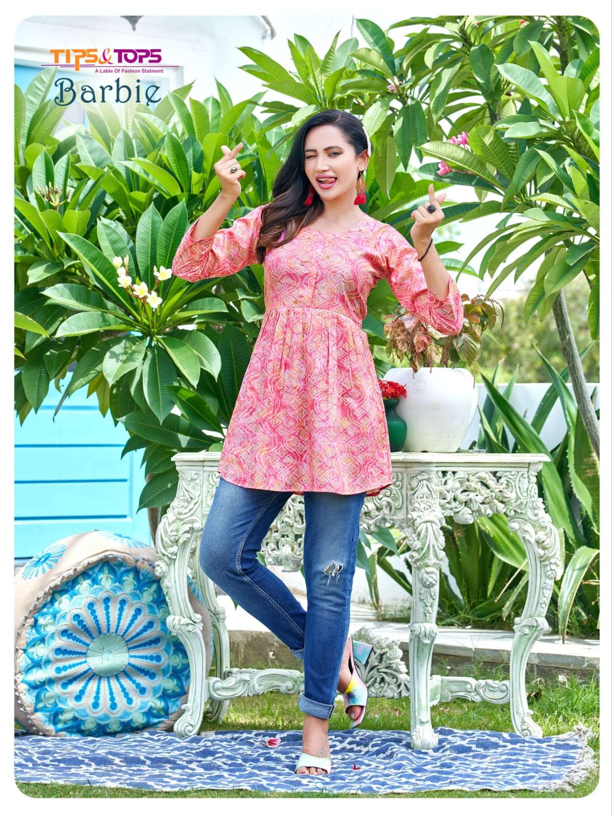 TIPS & TOPS BARBIE Western Short Capsule Kurti Wholesale catalog