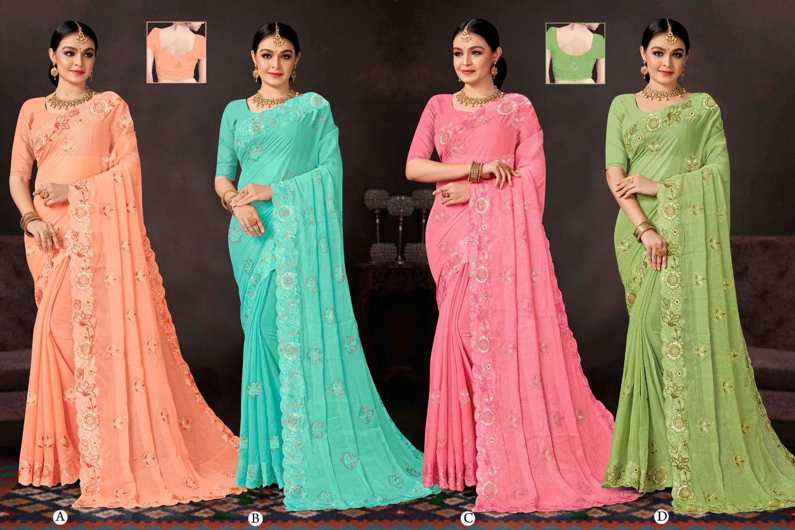 TOKYO  BY RONISHA SAREE  FANCY FABRICS  SIROSKI DIAMOND AND EMBROIDERY WORK SUPER HIT COLLECTION 