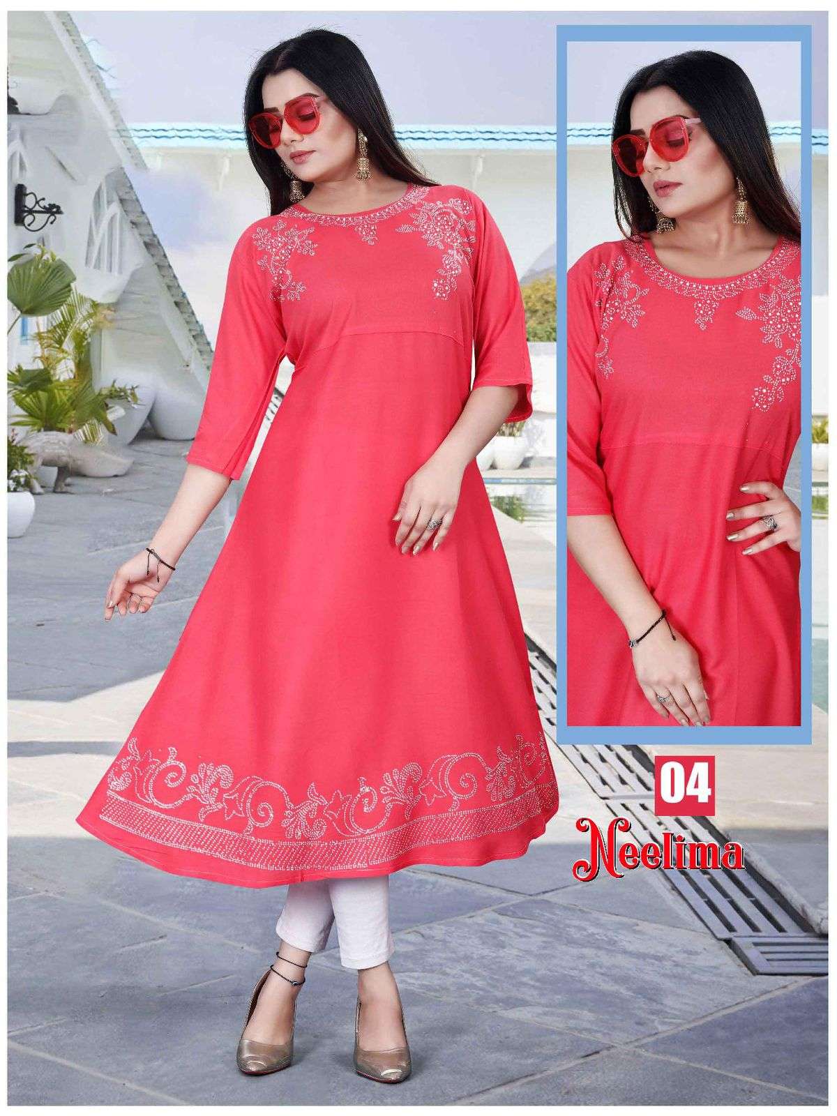 TRENDY NEELIMA VOL.1 Reyon   Fancy Kurti Wholesale catalog